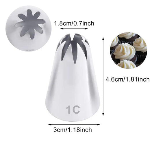Edelstahl Spritztüllen Creme Düsen Cupcake Gebäck Süßwaren Zubehör Kuchen Dekorieren Werkzeuge