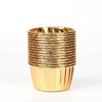 Cupcake förmchen 5cm Gold x12